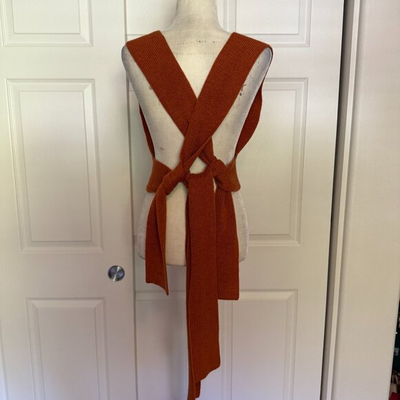 Free People Beach Orchid Convertible Sweater Tank Top in Rust Orange - Picture 4 of 9